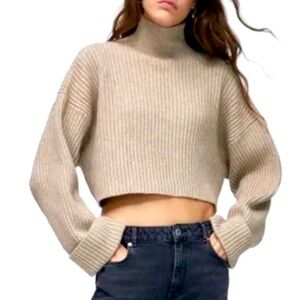 ZARA Mock Neck Ribbed Cropped Sweater SIZE Medium
Great Condition Ready to Ship✅